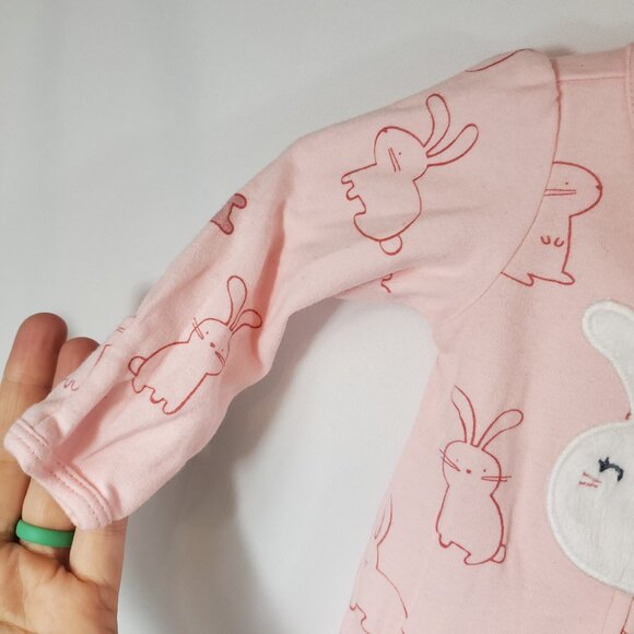 Carters 2 Pack Long Slv Footed Onesies Baby Girls Newborn Pajamas - Picture 7 of 16